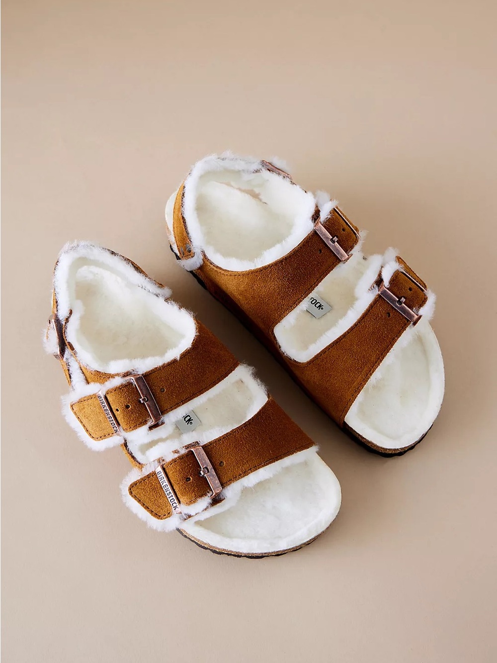 Birkenstock Milano Shearling Sandals - Picture 2 of 11